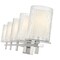 Z-Lite Grayson Vanity, 5-Light, 40 In.W x 5.75 In.L x 8.5 In.H, Brushed Nickel/Clear + Etched Opal 1949-5V-BN - alternate 6